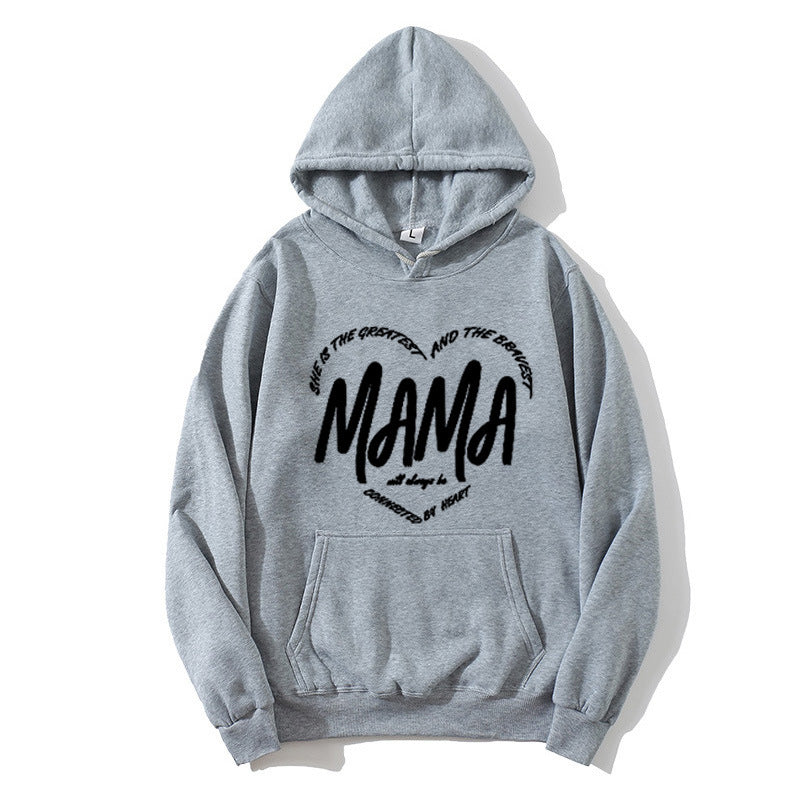 Women's hoodie with creative mama slogan Lisslune