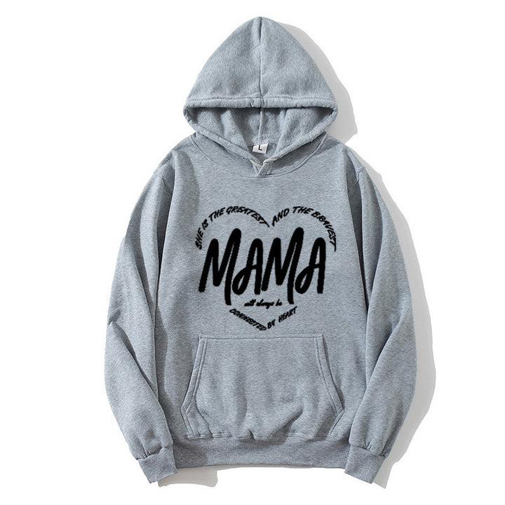 Women's hoodie with creative mama slogan Lisslune