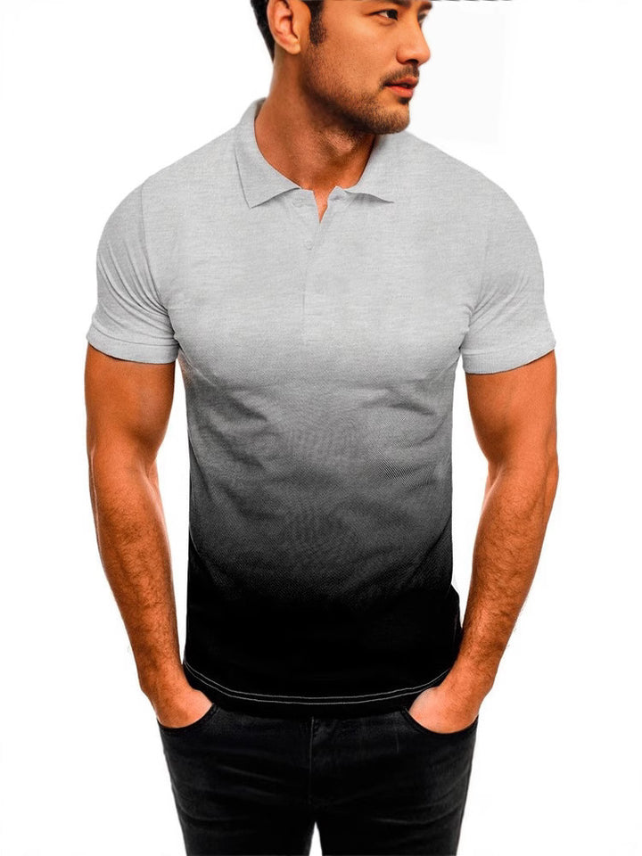 Men's polo shirt with modern gradient and breathable cut Lisslune