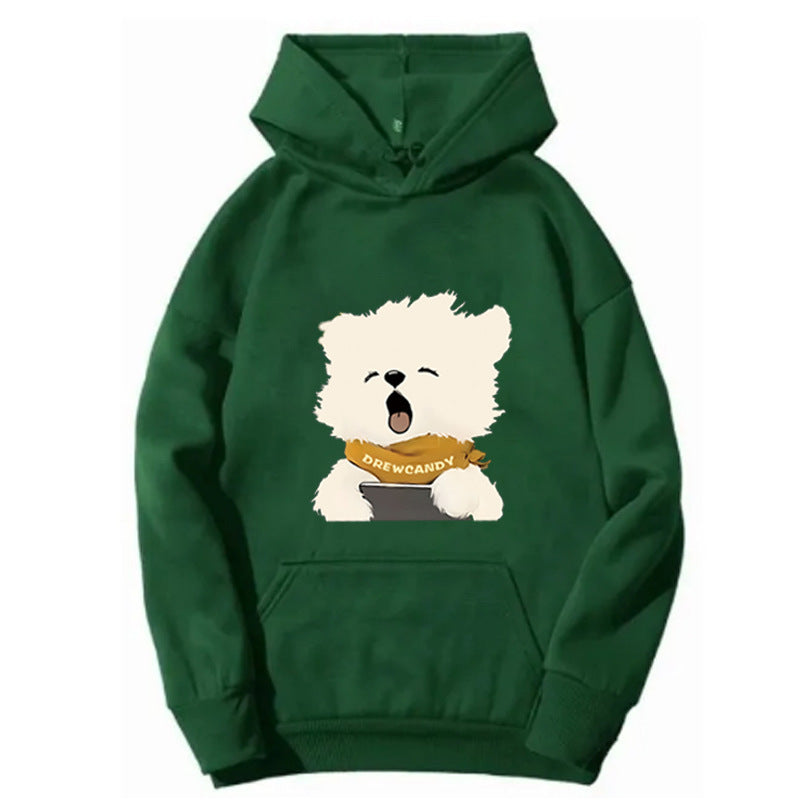 Women’s hoodie with cute dog front print Lisslune