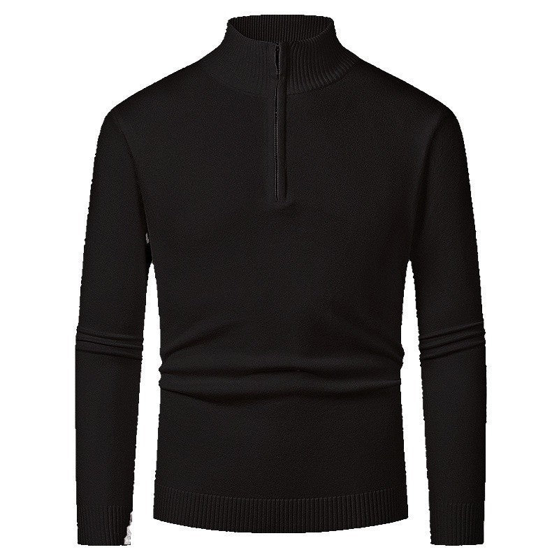 Men's elegant turtleneck sweater with full-length zipper Lisslune