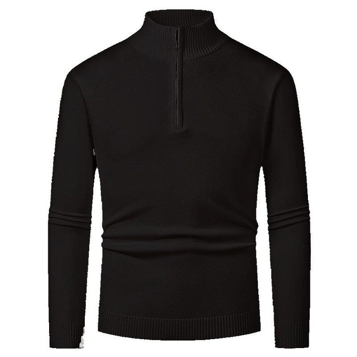 Men's elegant turtleneck sweater with full-length zipper Lisslune