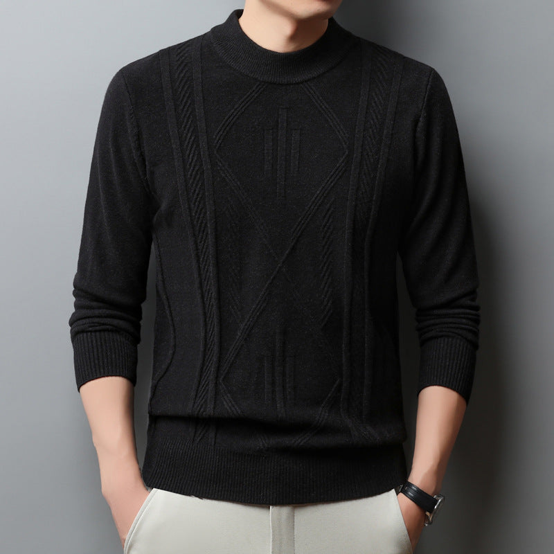 Men's knit sweater with modern structured design Lisslune