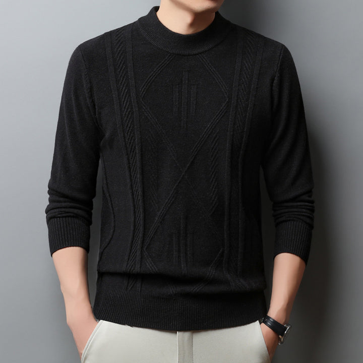 Men's knit sweater with modern structured design Lisslune