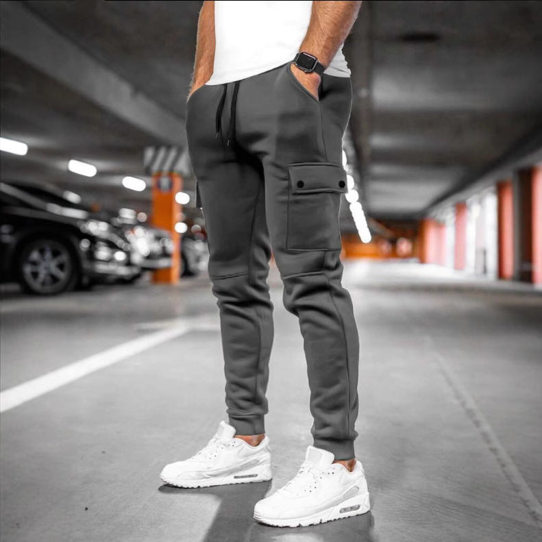 Men's Functional Cargo Jogging Pants with Practical Side Pockets Lisslune