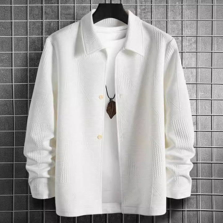Men's Casual Cardigan with Textured Design Lisslune