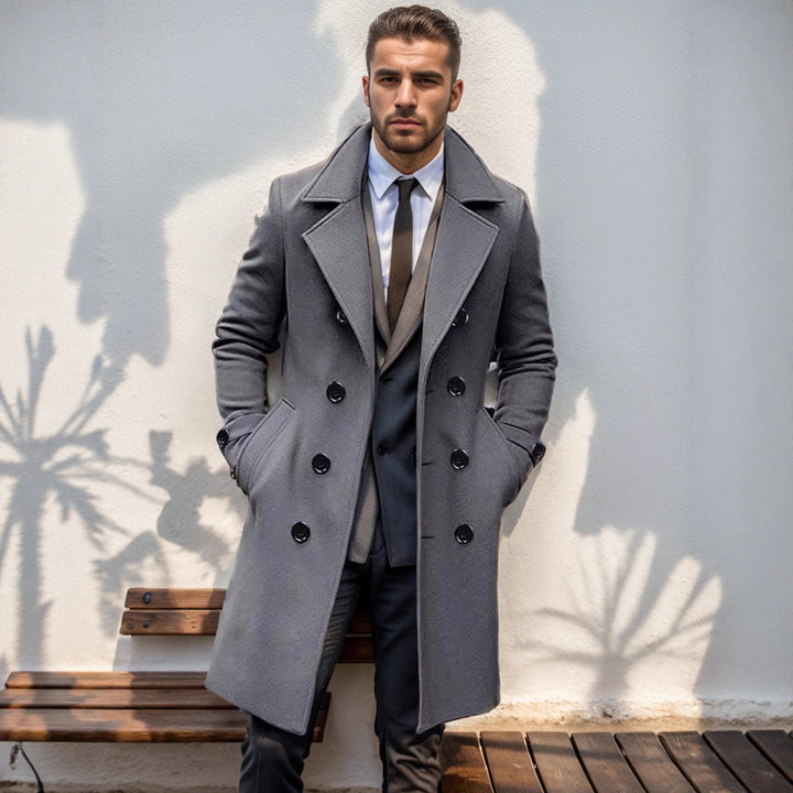 Men's Elegant Wool Coat Lisslune