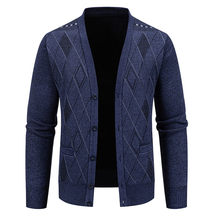 Men's cardigan with elegant diamond structure Lisslune