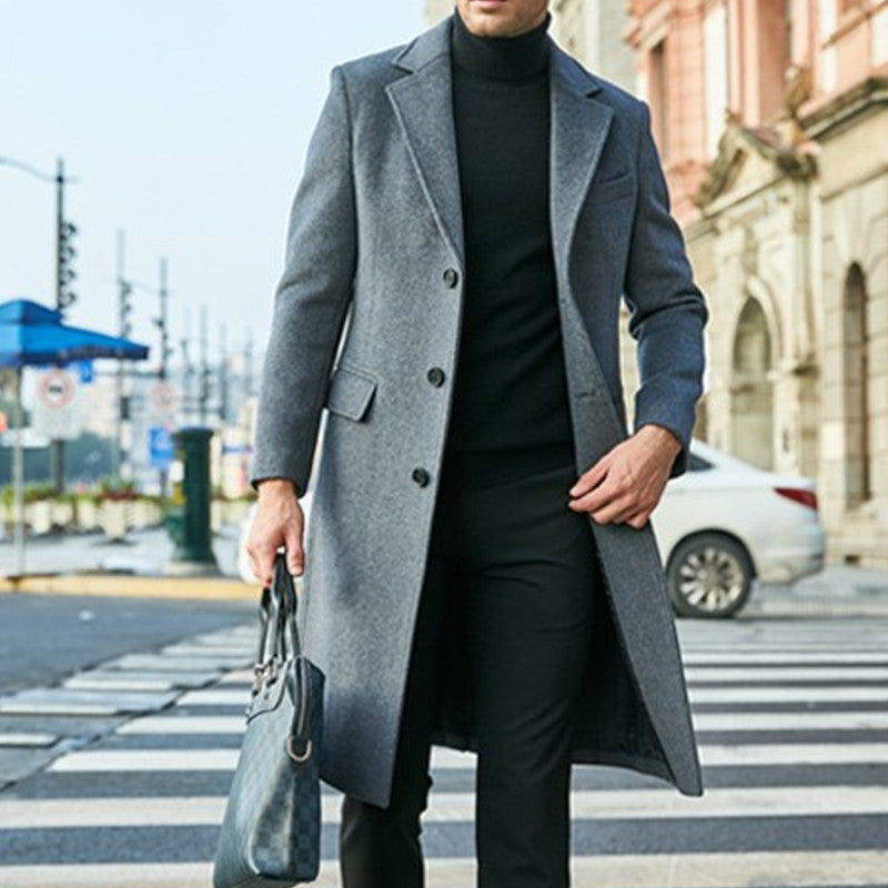 Men's elegant overcoat with a slim fit and modern details Lisslune