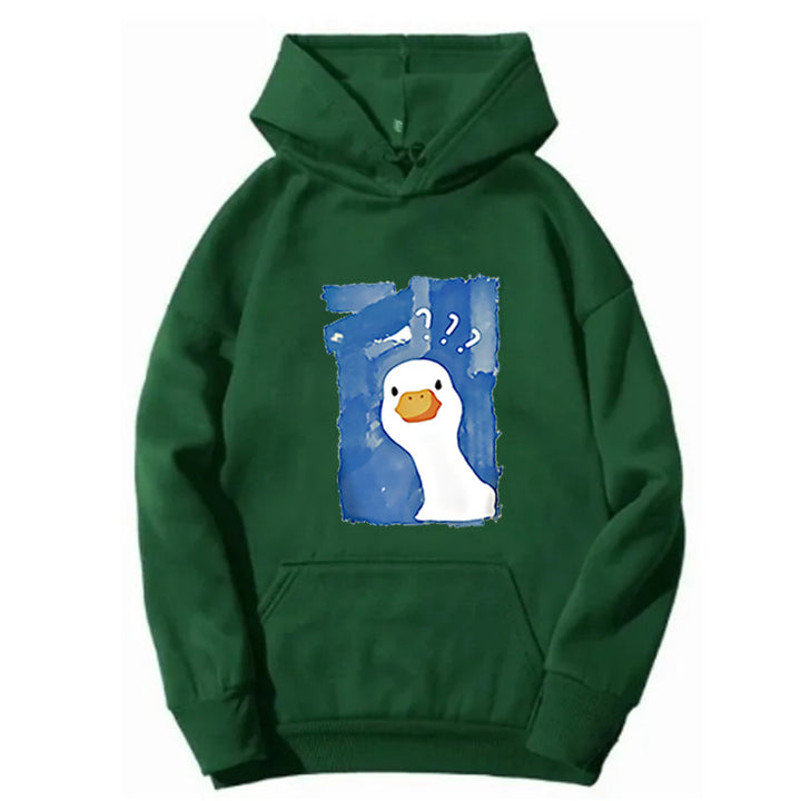Women's Hoodie with Playful Duck Motif Lisslune 1772613013