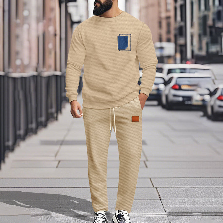 Men's Comfortable Leisure Suit with Fashionable Design and Practical Pockets Lisslune