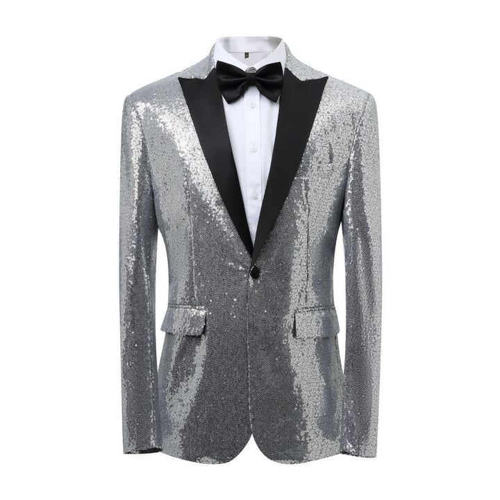 Men's Glamorous Sequin Tuxedo Blazer Lisslune