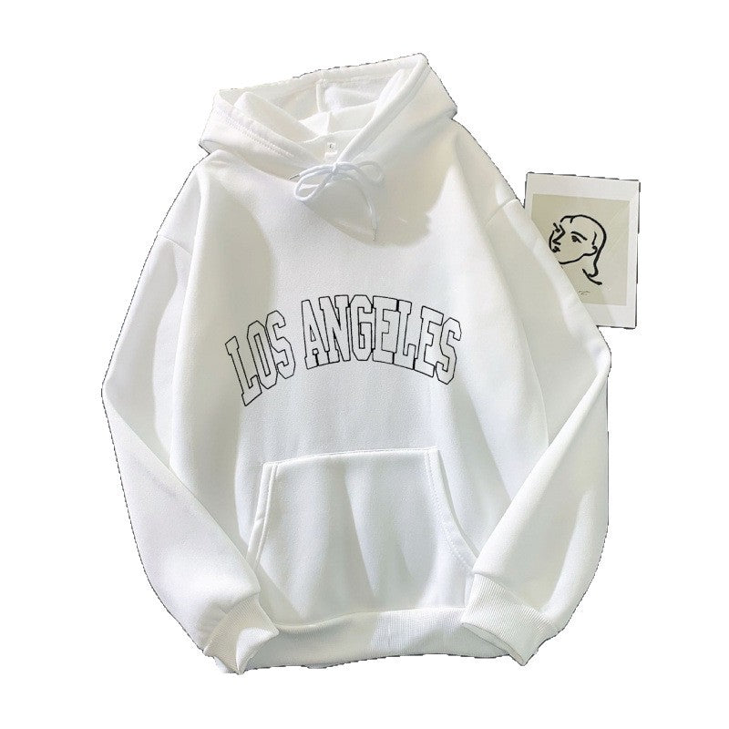 Women's hoodie with creative Los Angeles lettering Lisslune
