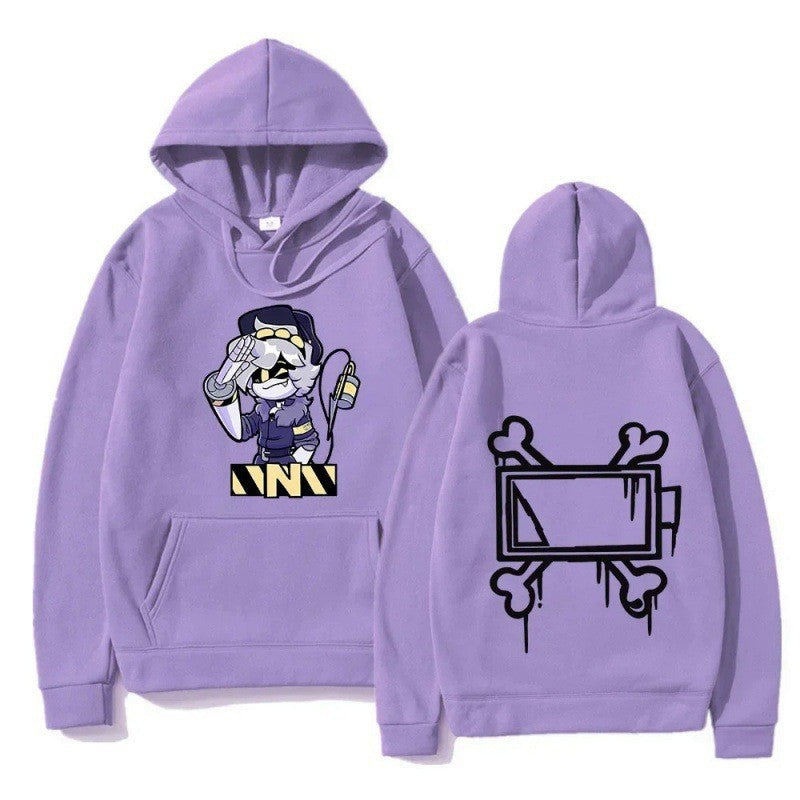 Women's Hoodie with Creative Comic Motif Lisslune