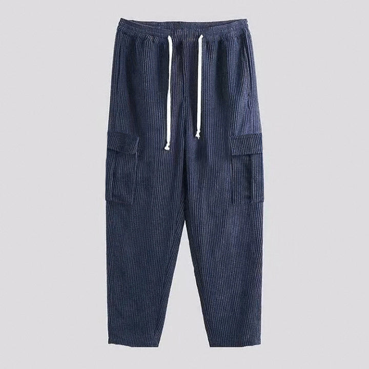 Men's casual cargo pants with practical side pockets and elastic waistband Lisslune