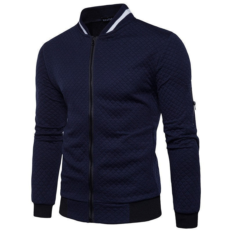 Men's sporty quilted jacket with modern zipper and side pockets Lisslune