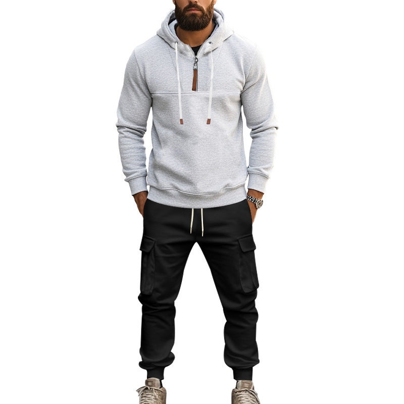 Men's Hoodie and Cargo Jogging Pants Set Lisslune