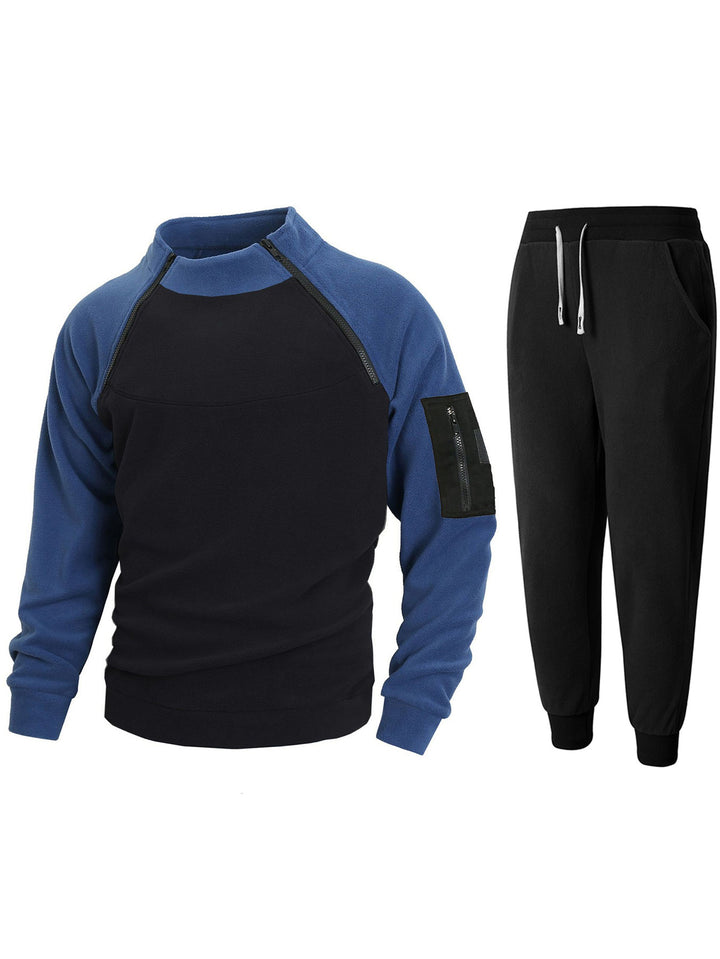 Men's functional pullover with stand-up collar and cuffs Lisslune