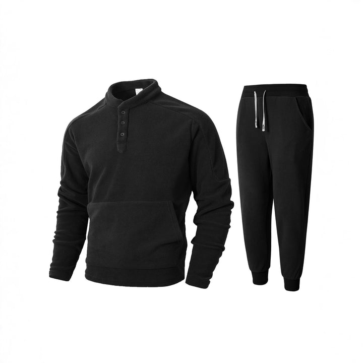 Men's fleece sweatshirt with high collar and practical side pockets Lisslune