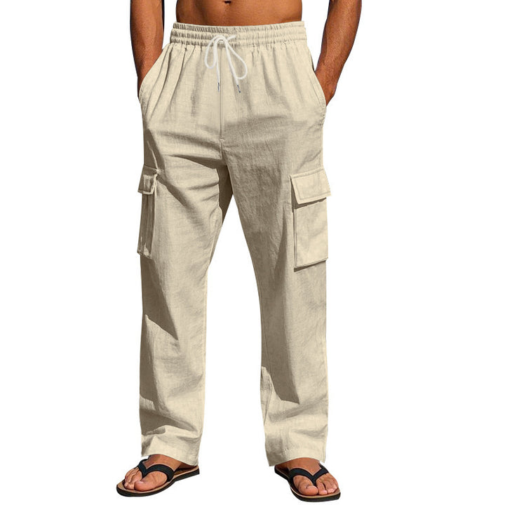 Men's cargo pants with adjustable waistband and practical side pockets Lisslune