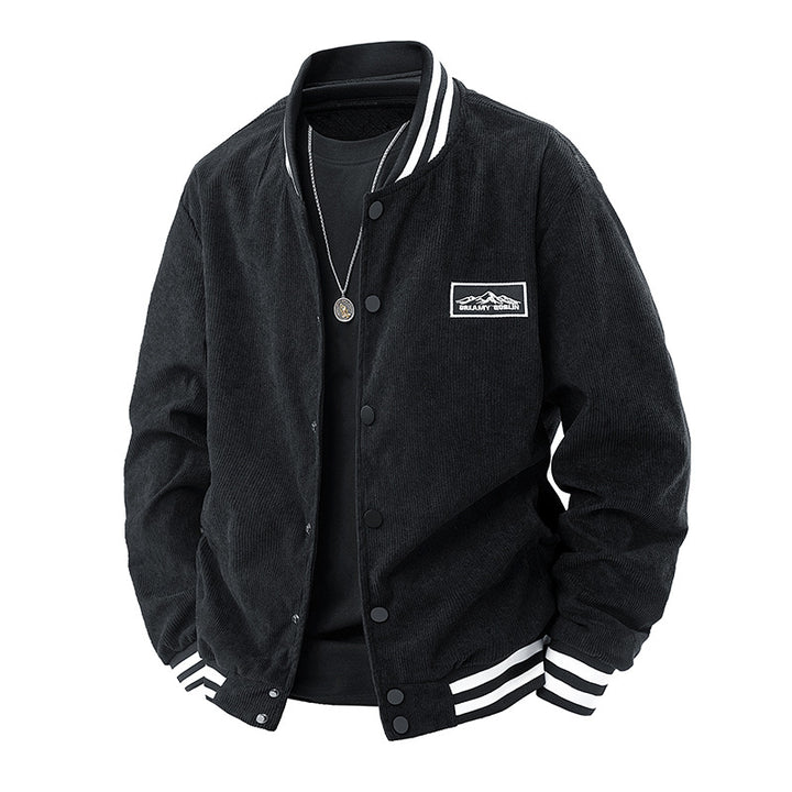 Men's casual cord jacket with elastic cuffs and contrasting accents Lisslune