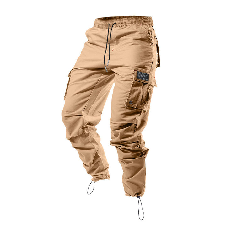 Men's cargo pants with multiple pockets and elastic waistband Lisslune