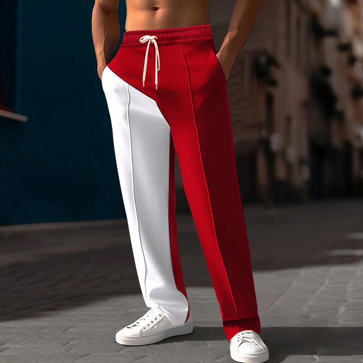 Men's sporty leisure pants with innovative cut and contrast details Lisslune