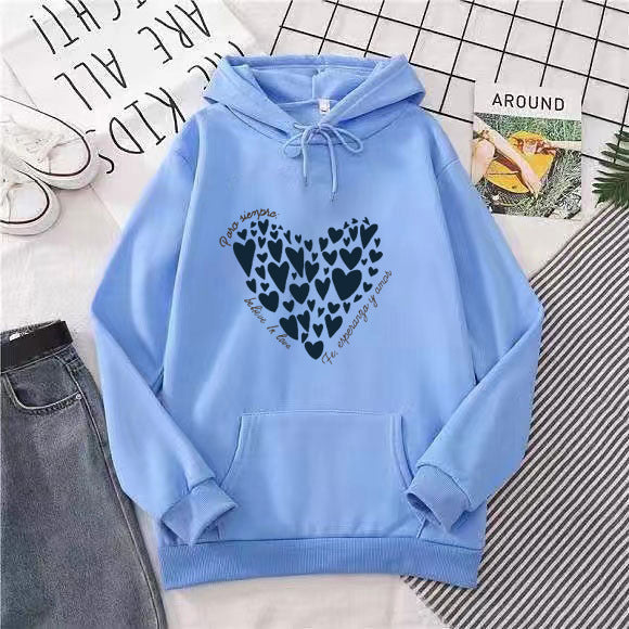 Women's hoodie with creative heart design Lisslune