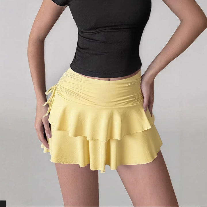 Damen Rüschenshorts mit verstellbarem Bund Lisslune