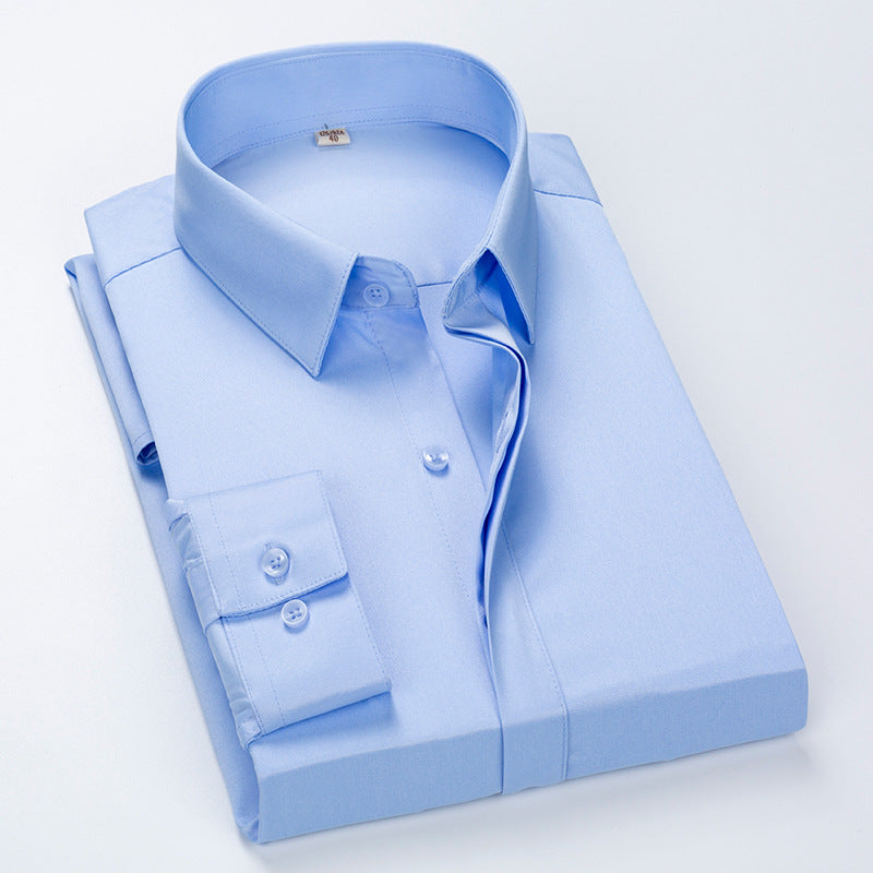 Men's Elegant Long Sleeve Shirt with Textured Fabric and Modern Cut Lisslune