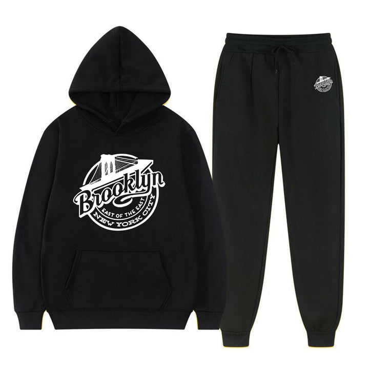 Women's leisure sweat suit with stylish Brooklyn print Lisslune
