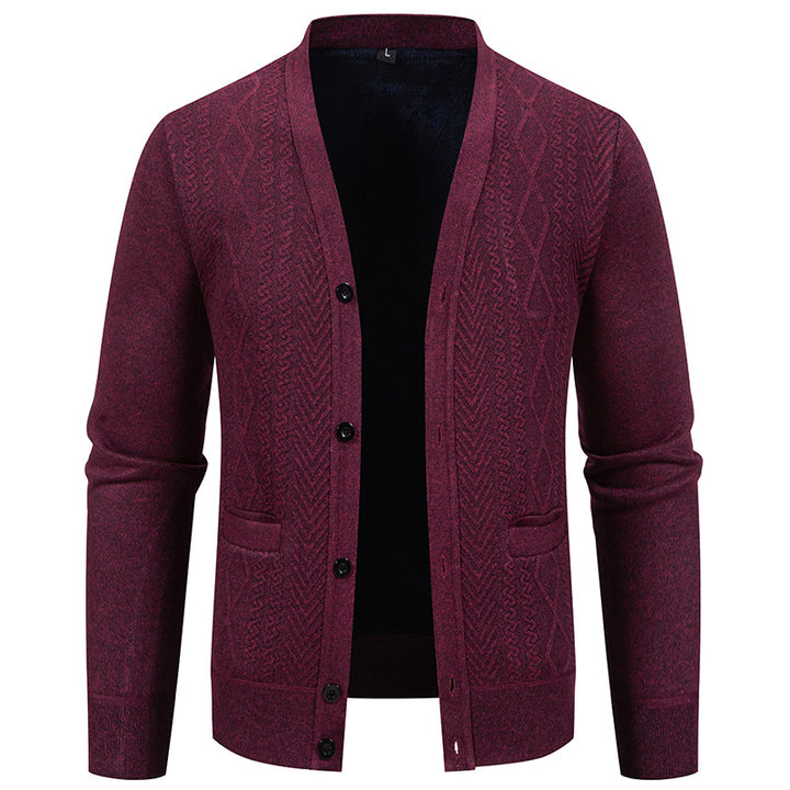 Men's cardigan with textured design and button closure Lisslune