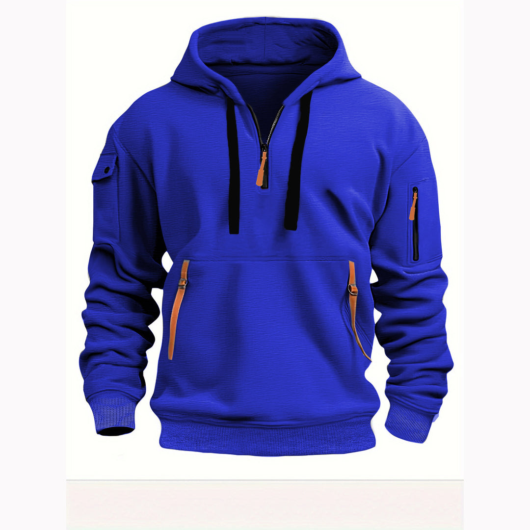 Men's Sporty Hoodies with Practical Zippered Pockets Lisslune