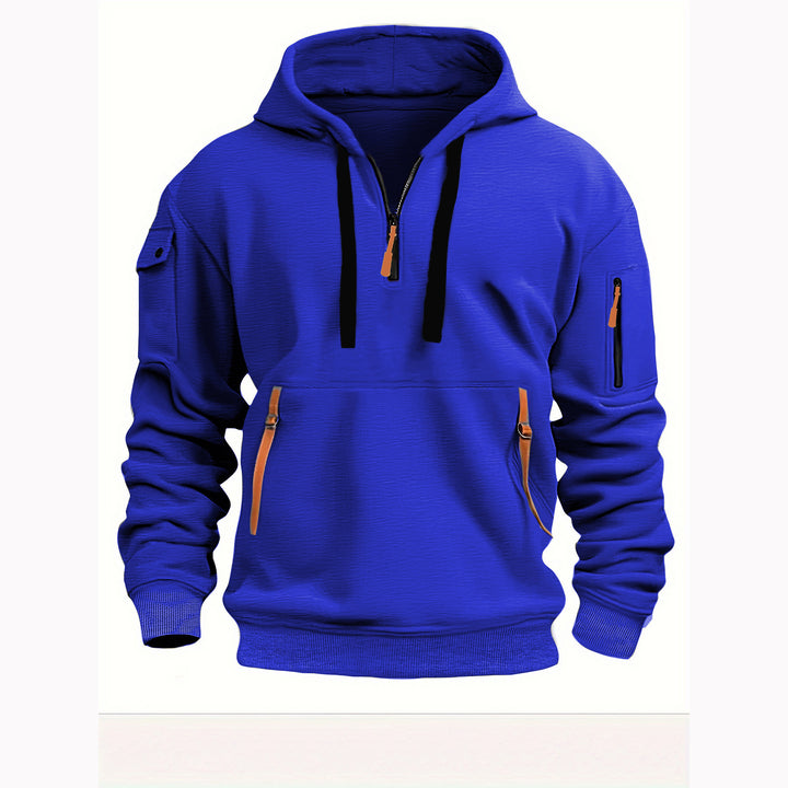Men's Sporty Hoodies with Practical Zippered Pockets Lisslune