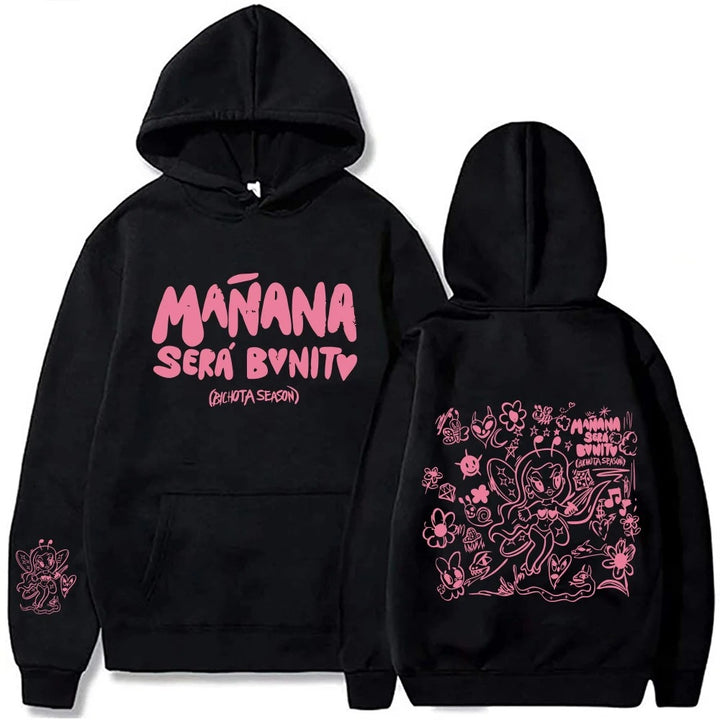Women's hoodie with creative print and practical kangaroo pocket Lisslune