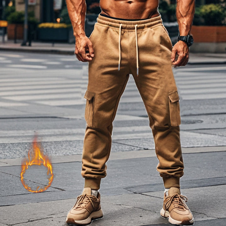 Men's Sporty Cargo Jogging Pants with Elastic Waistband and Practical Pockets Lisslune