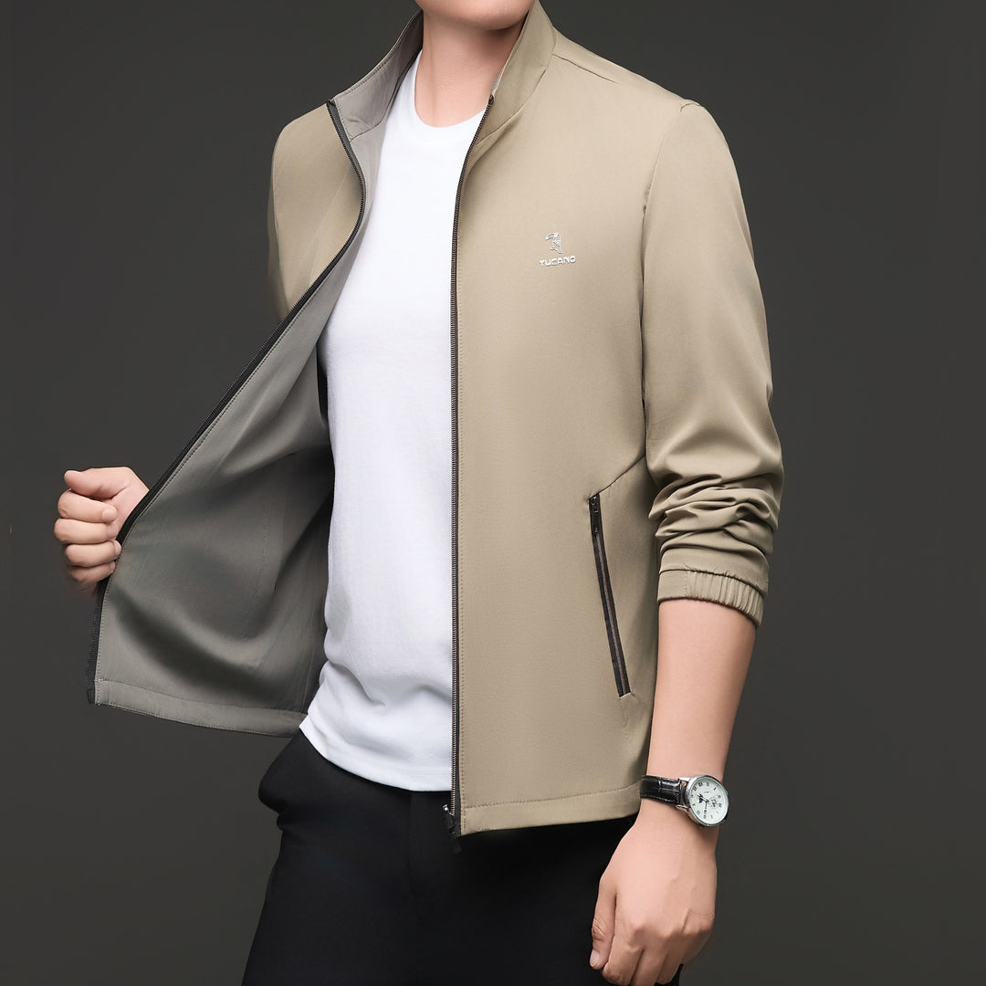 Men's Sporty Jacket with High Collar Lisslune