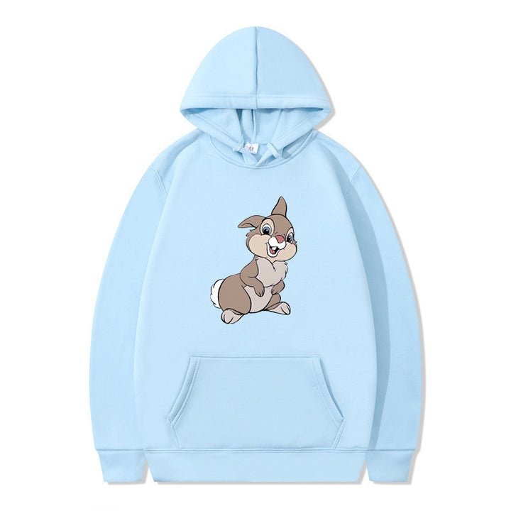 Women's hooded sweatshirt with cute rabbit design and comfortable kangaroo pockets Lisslune