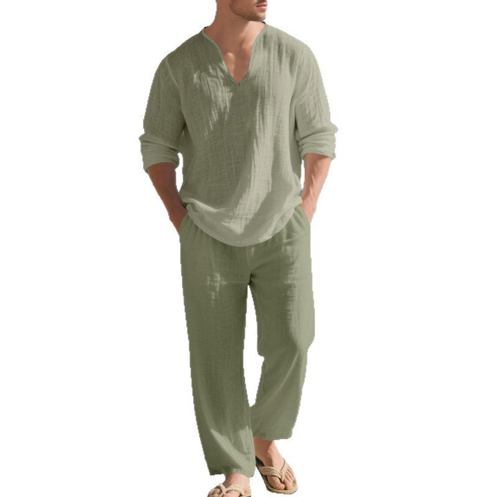 Men's airy linen suit set Lisslune