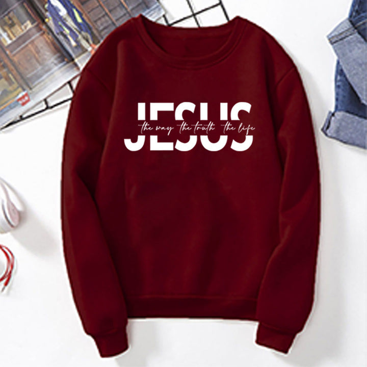 Women's casual sweatshirt with inspirational quote and high wearing comfort Lisslune