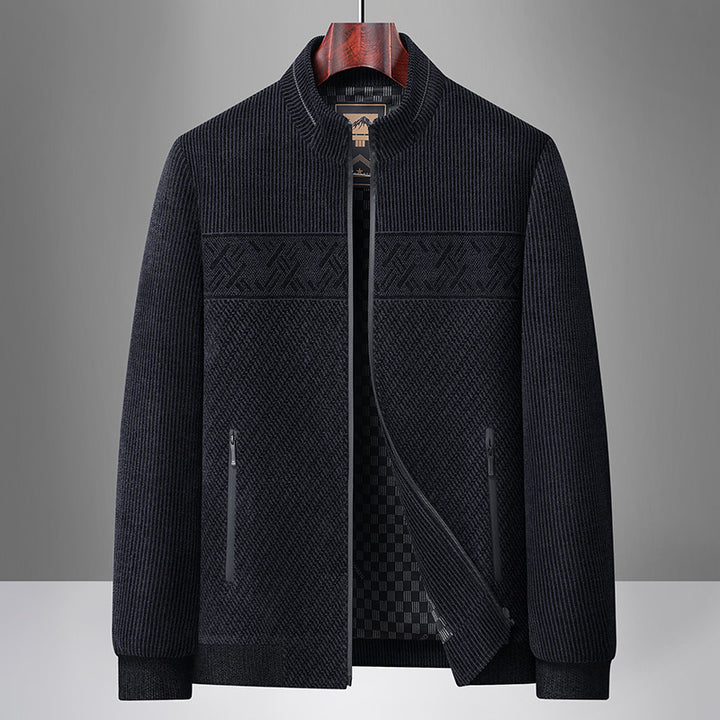Men's Modern Cardigan with High Collar Lisslune