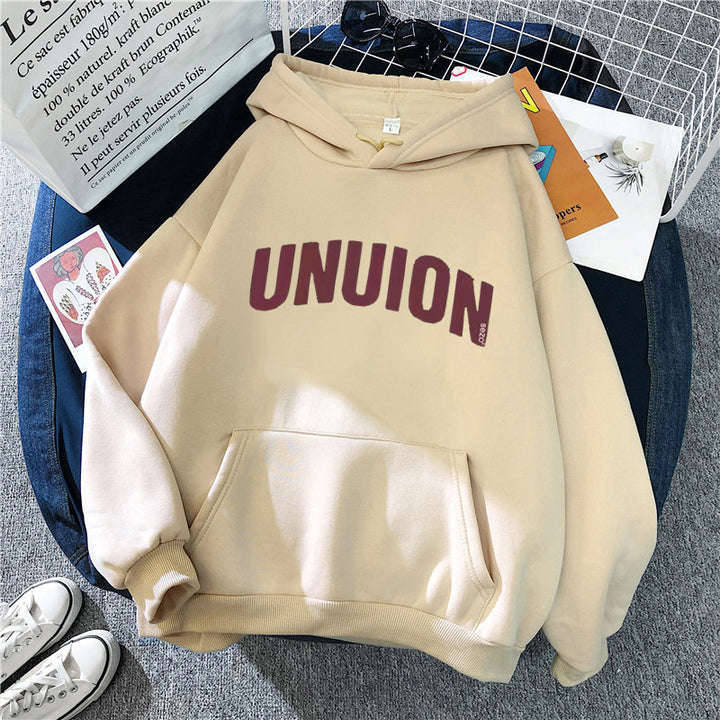 Women's hoodie with modern lettering Lisslune 1772612799
