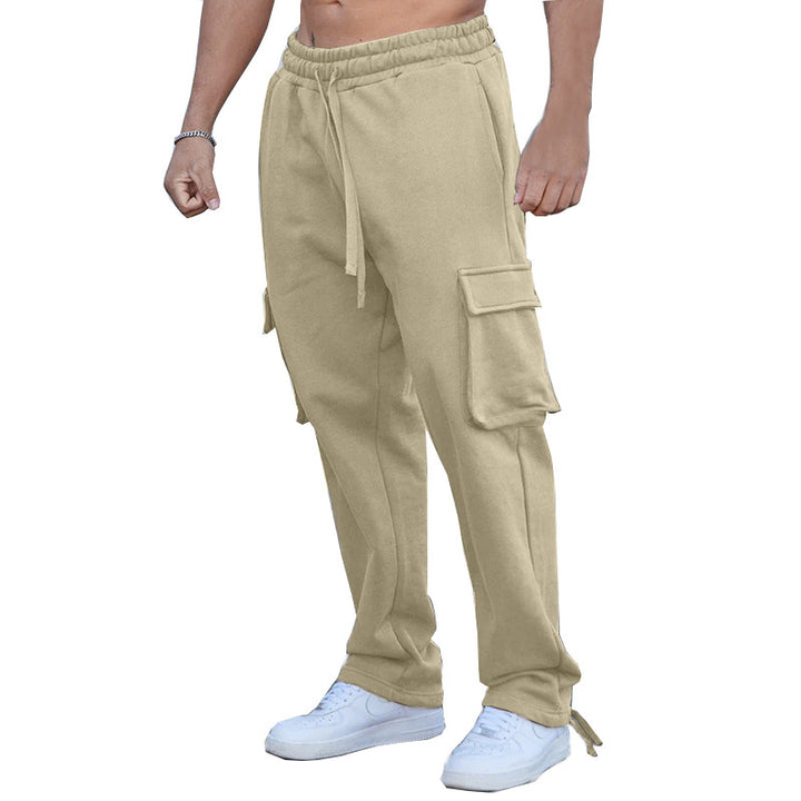 Men's cargo jogging pants with elastic waistband and practical side pockets Lisslune