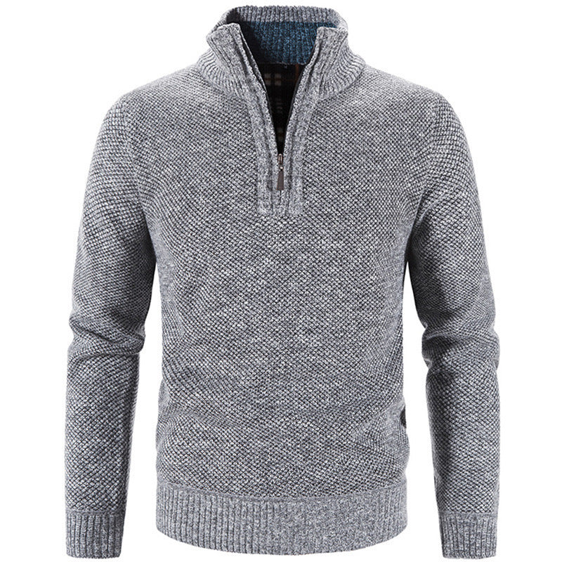 Men's stylish turtleneck sweater with elegant zipper Lisslune