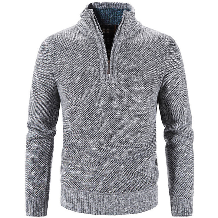 Men's stylish turtleneck sweater with elegant zipper Lisslune