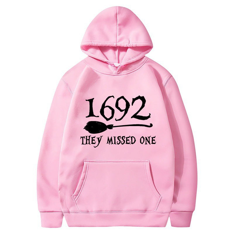 Women’s hooded sweatshirt with creative Halloween motif and loose fit Lisslune