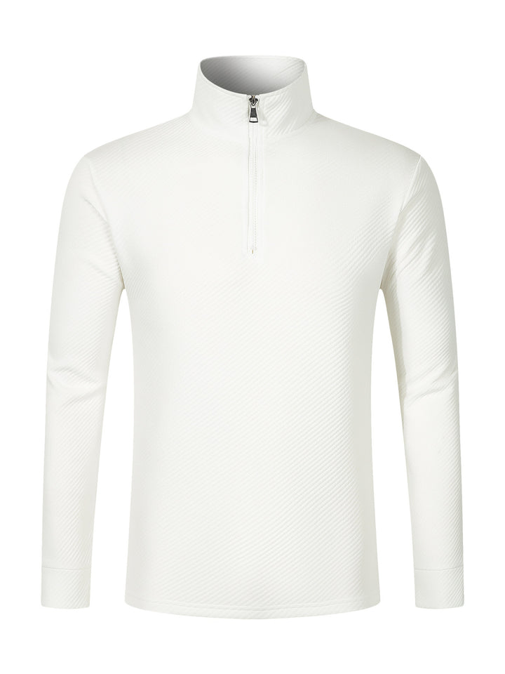 Men's functional long sleeve pullover with half zipper and innovative structural design Lisslune