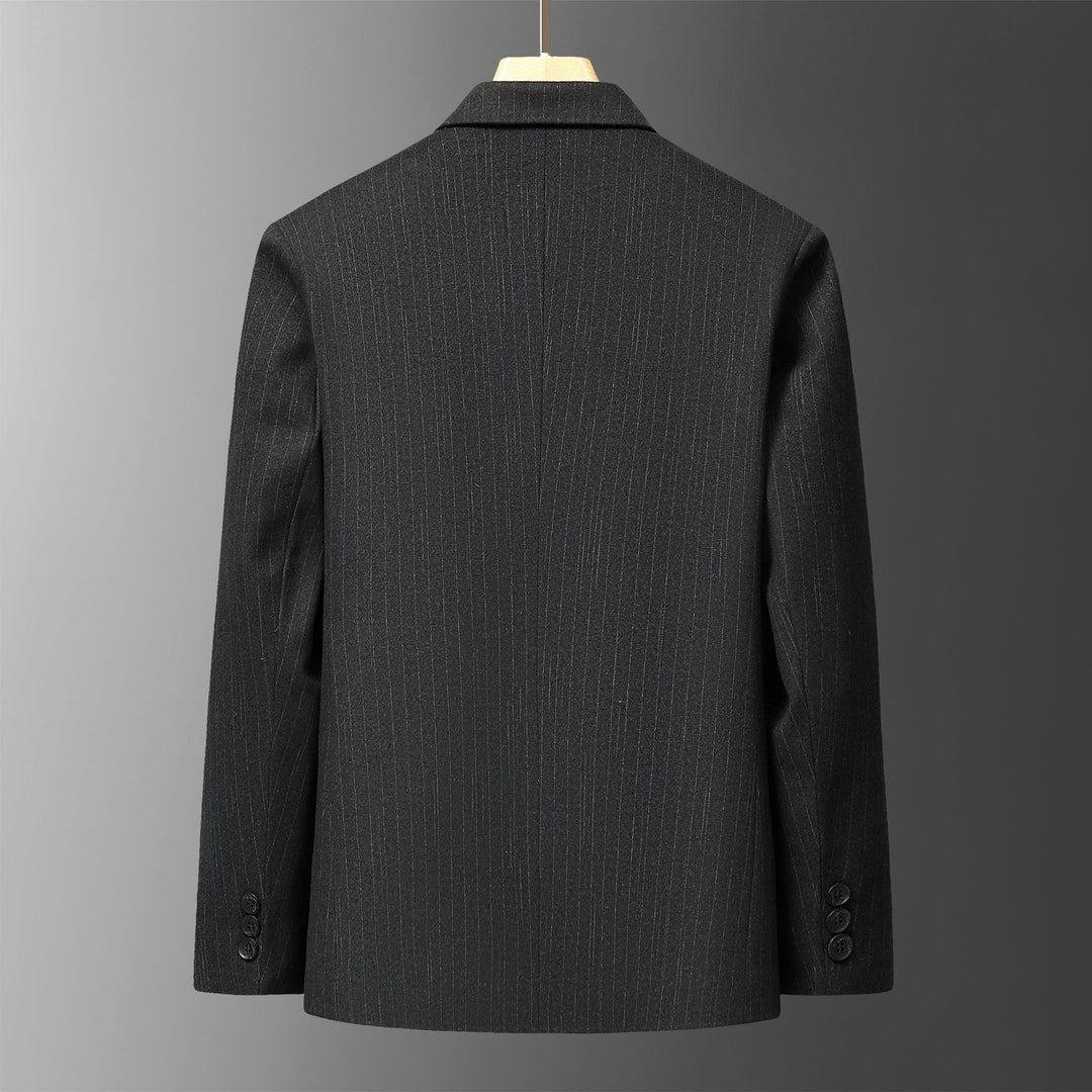 Men's Elegant Blazer with Fine Stripe Pattern and High-Quality Workmanship Lisslune