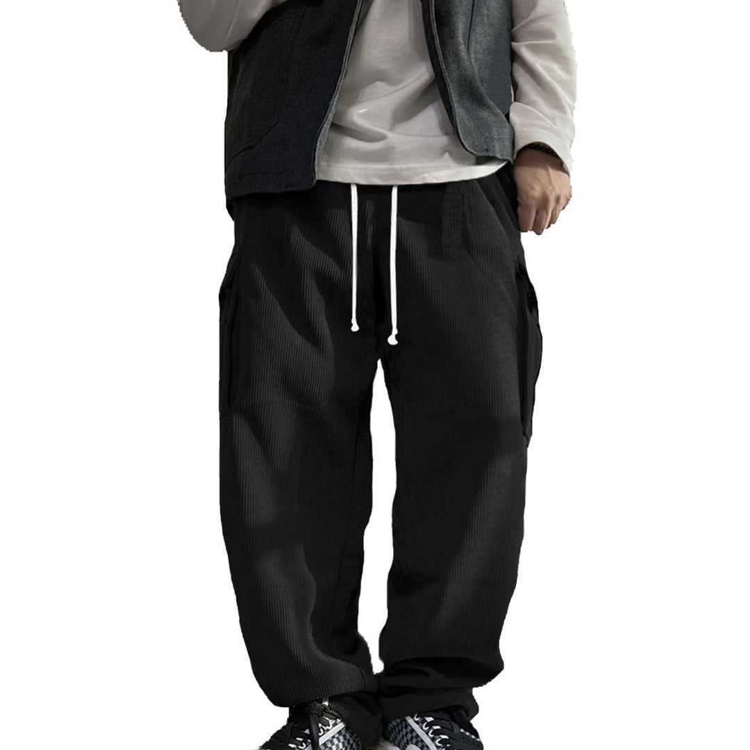 Men's casual cargo pants with soft cord material Lisslune