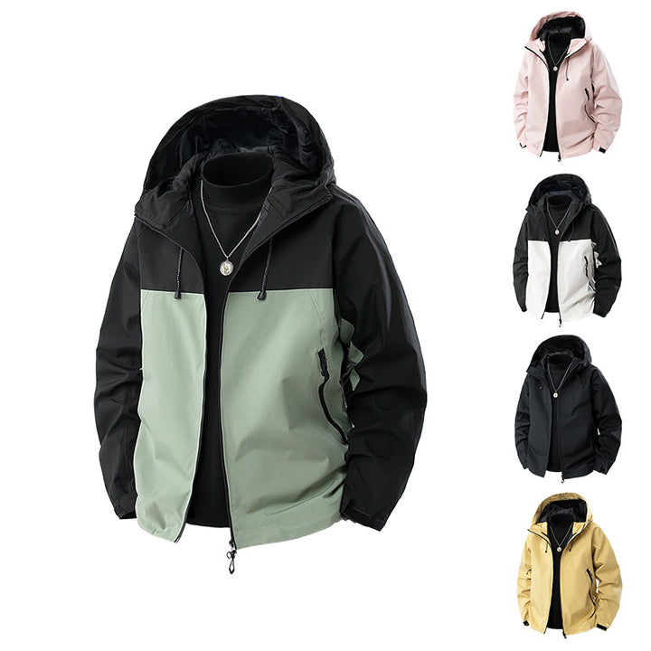 Men's Waterproof Outdoor Jacket with Adjustable Hood Lisslune